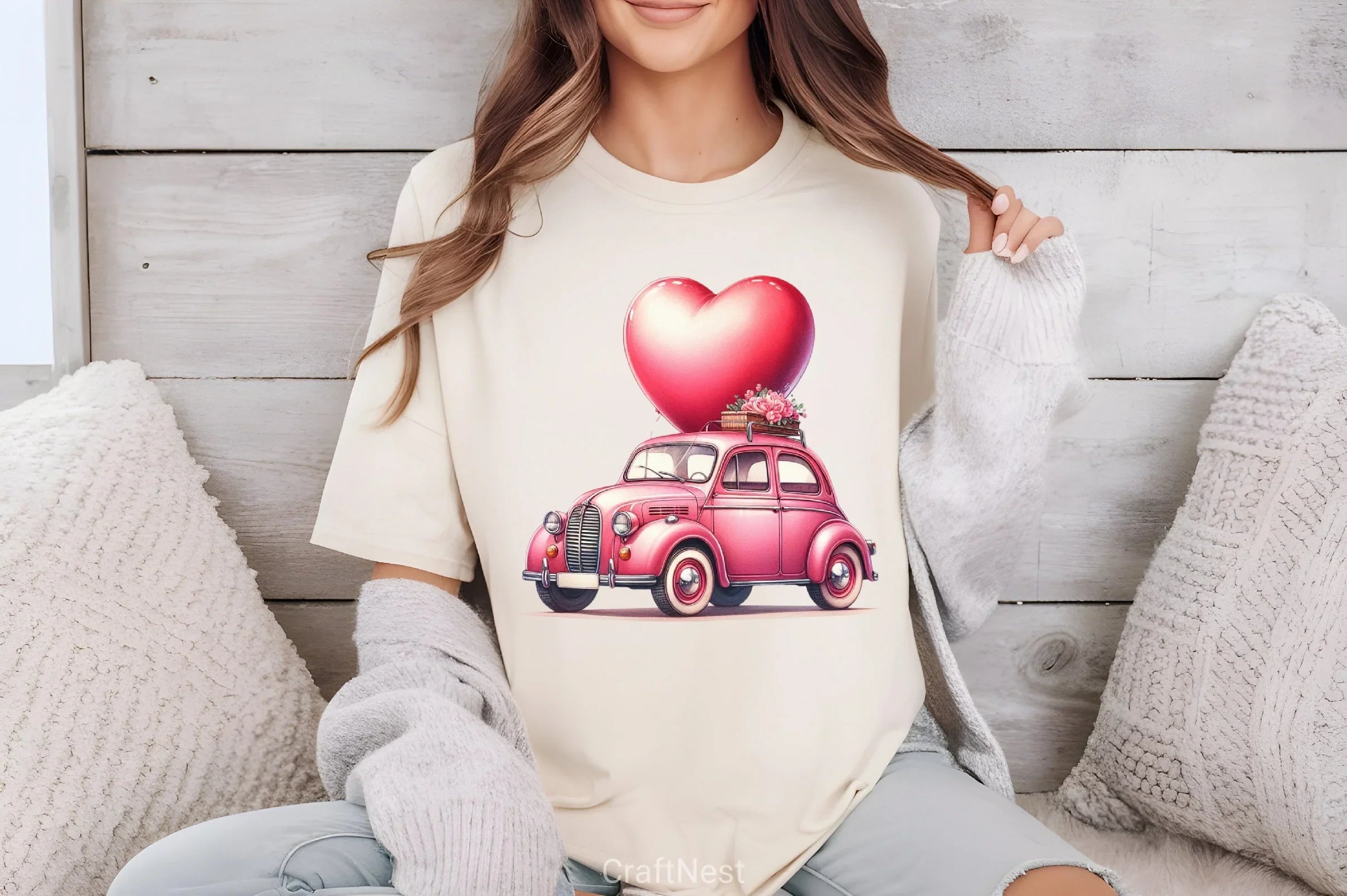 Valentine Car Clipart Bundle 1 - CraftNest - Digital Crafting and Art