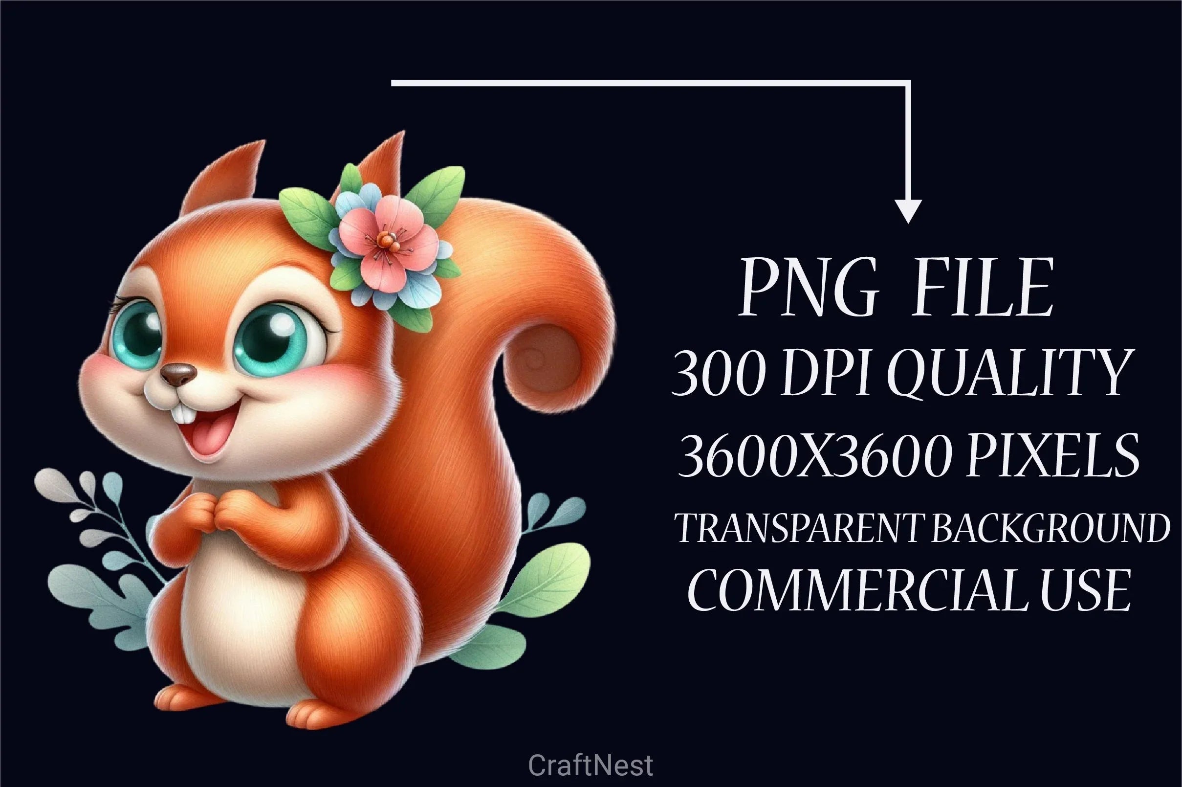 Cute Squirrel Clipart Bundle - CraftNest - Digital Crafting and Art