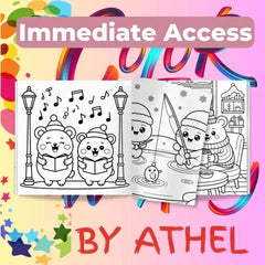 Whimsical Christmas Coloring Books Bundle - CraftNest - Digital Crafting and Art