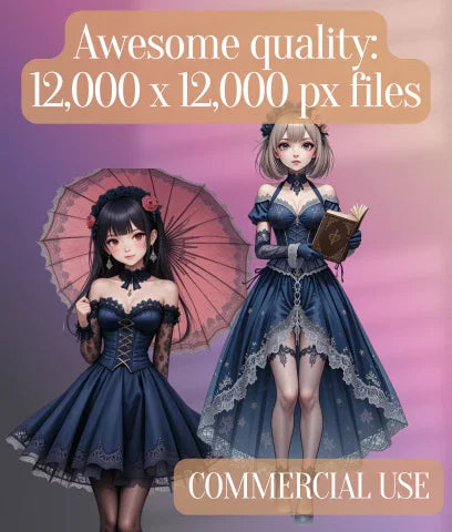 Gothic Lolita SVG Bundle - CraftNest - Digital Crafting and Art