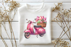 Pink Scooter Clipart Bundle - CraftNest - Digital Crafting and Art