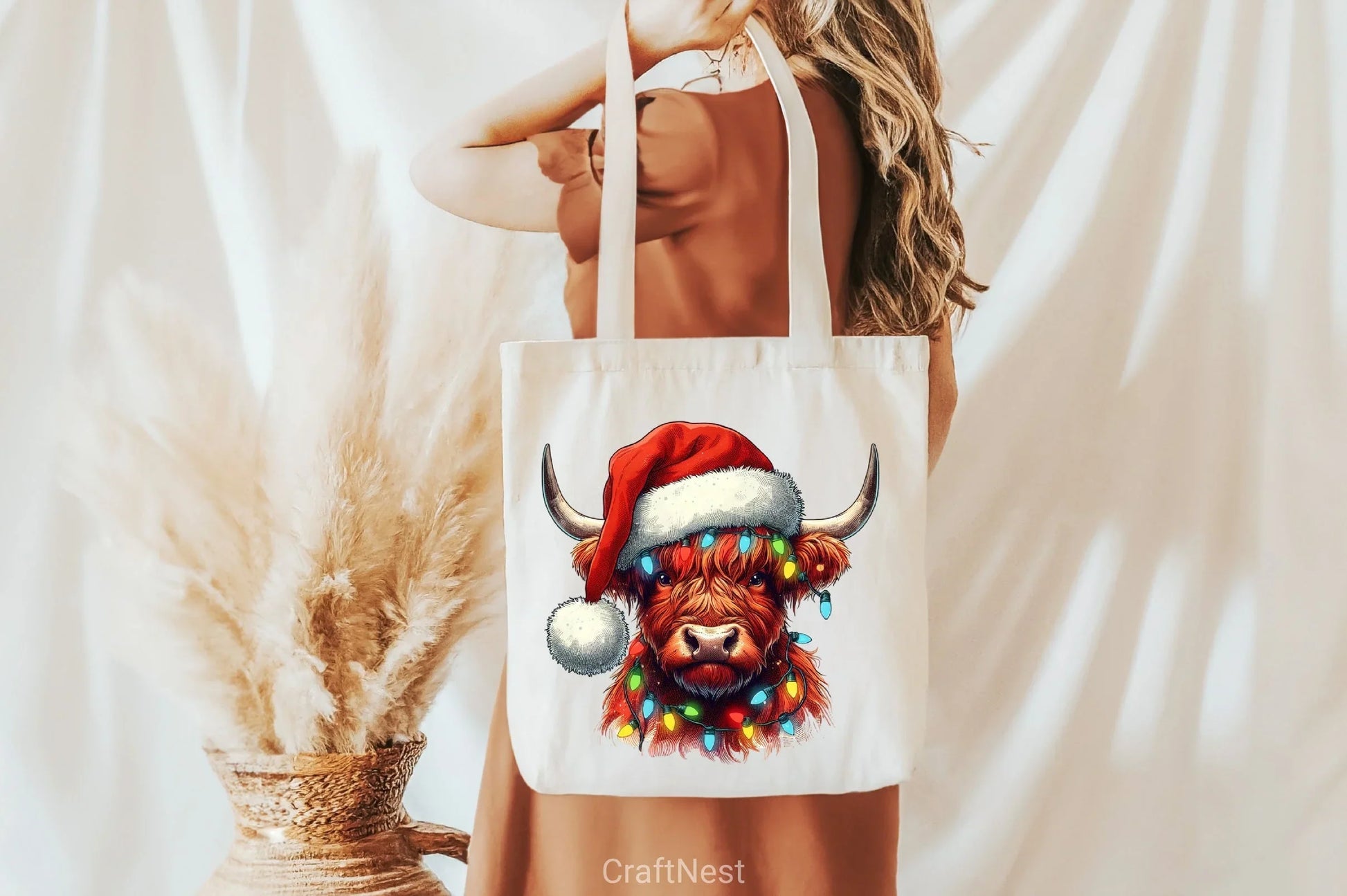 Christmas Highland Cow Clipart Bundle - CraftNest - Digital Crafting and Art