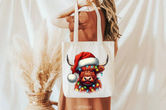 Christmas Highland Cow Clipart Bundle - CraftNest - Digital Crafting and Art