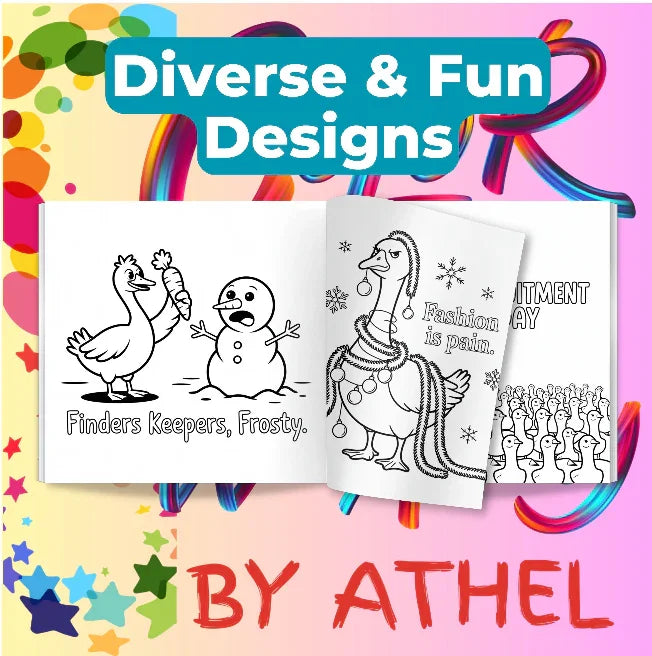 Funny Christmas Goose Coloring Book Bundle - CraftNest - Digital Crafting and Art