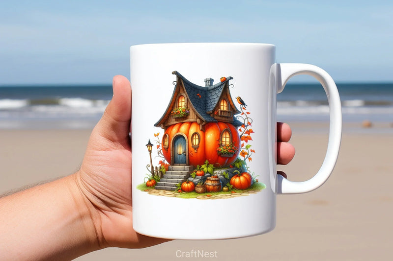 Halloween Pumpkin House Clipart Bundle 2 - CraftNest - Digital Crafting and Art