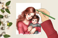 Mom & Baby Clipart Bundle 3 - CraftNest - Digital Crafting and Art