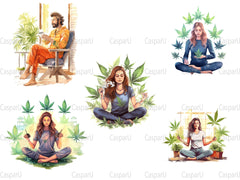 Cannabis Lifestyle Clipart - CraftNest