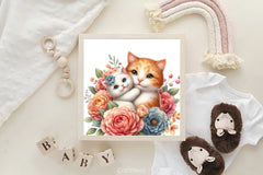 Mother's Day Cat Clipart Bundle - CraftNest - Digital Crafting and Art