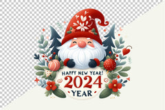 New Year Gnome Clipart Bundle - CraftNest - Digital Crafting and Art