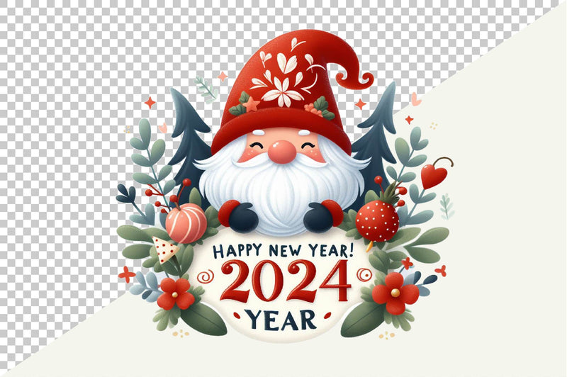 New Year Gnome Clipart Bundle - CraftNest - Digital Crafting and Art