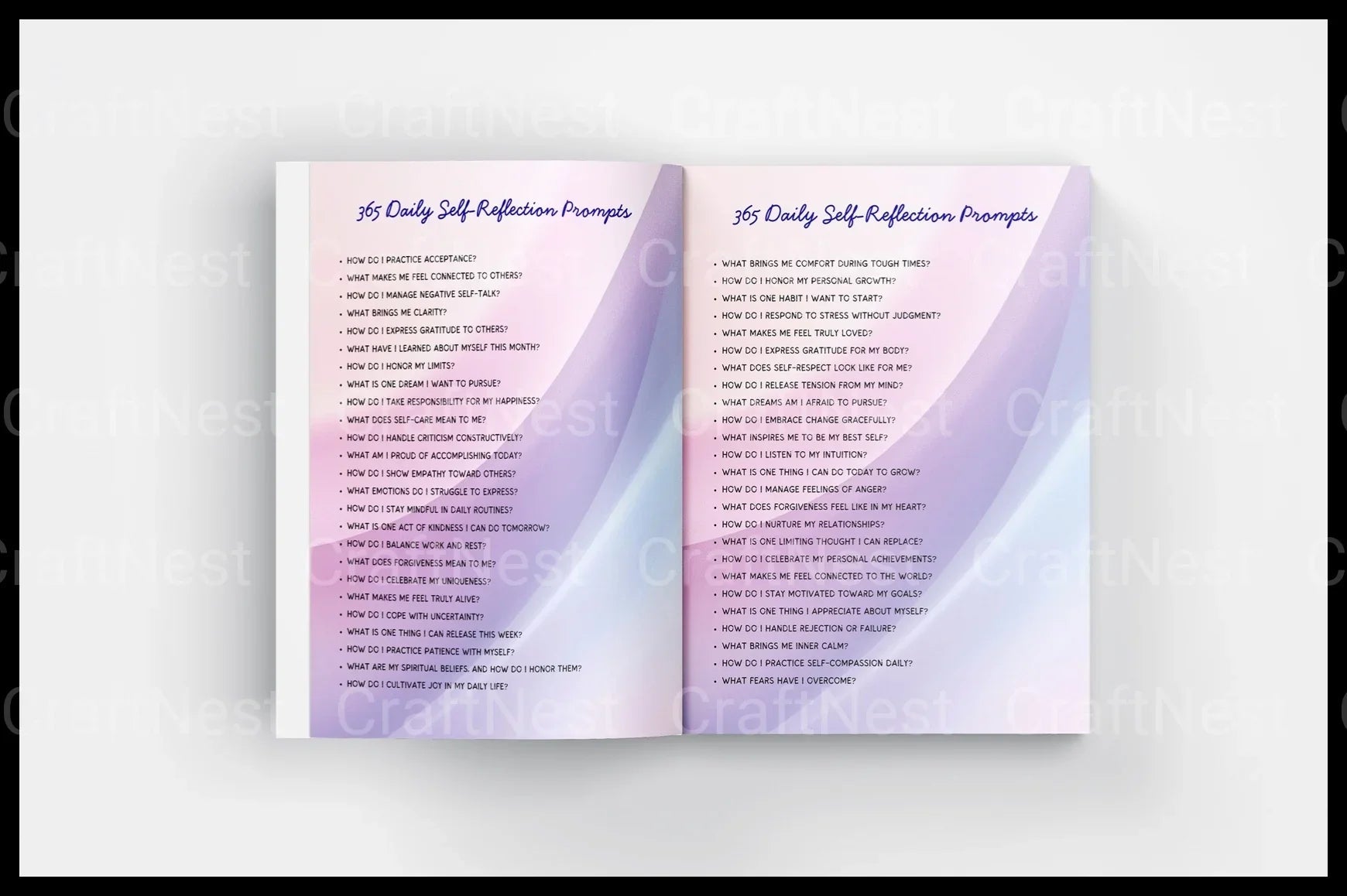 Daily Self Reflection Prompts for Personal Growth - CraftNest - Digital Crafting and Art