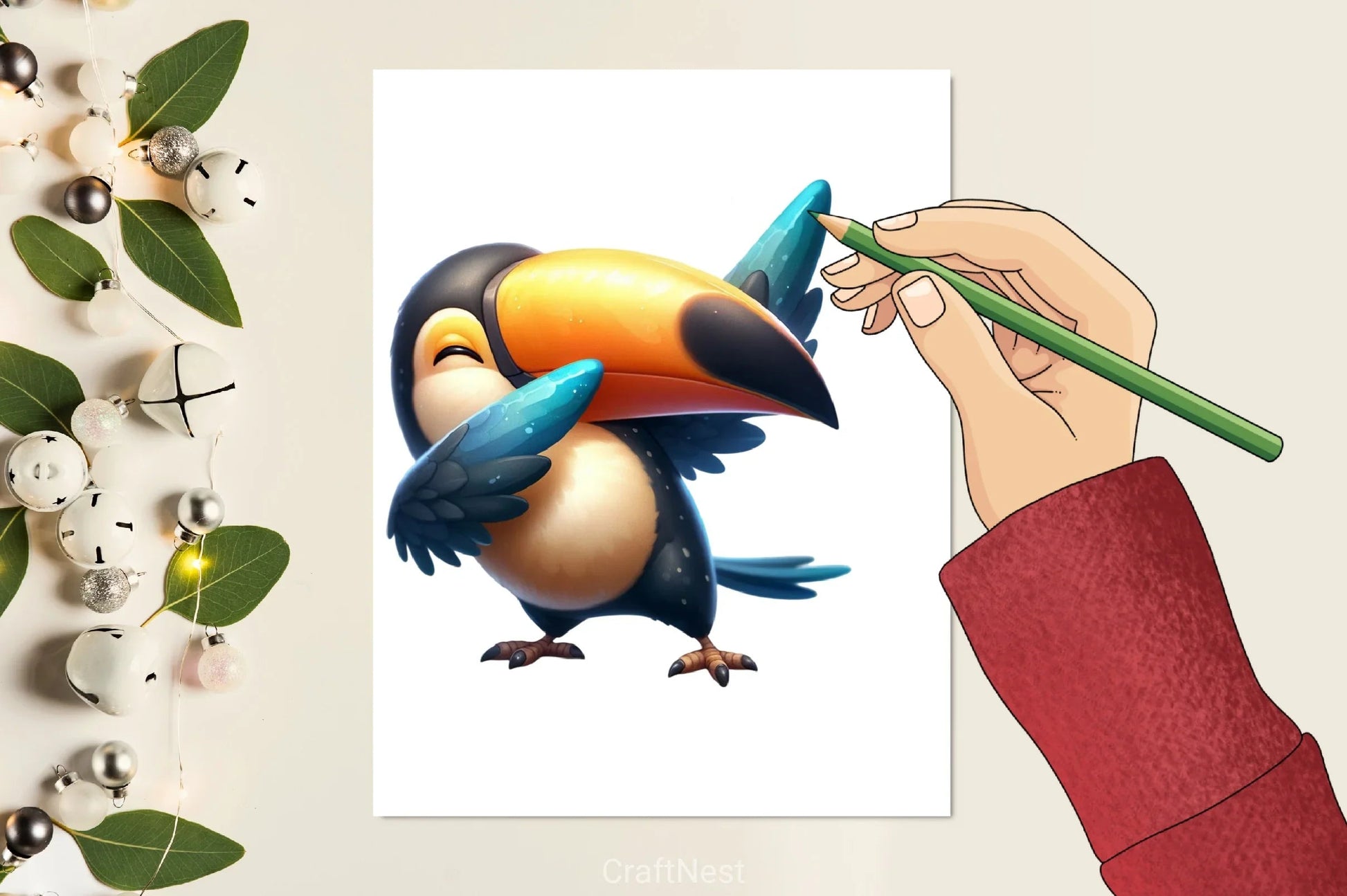 Cute Dabbing Toucan Clipart Bundle - CraftNest - Digital Crafting and Art