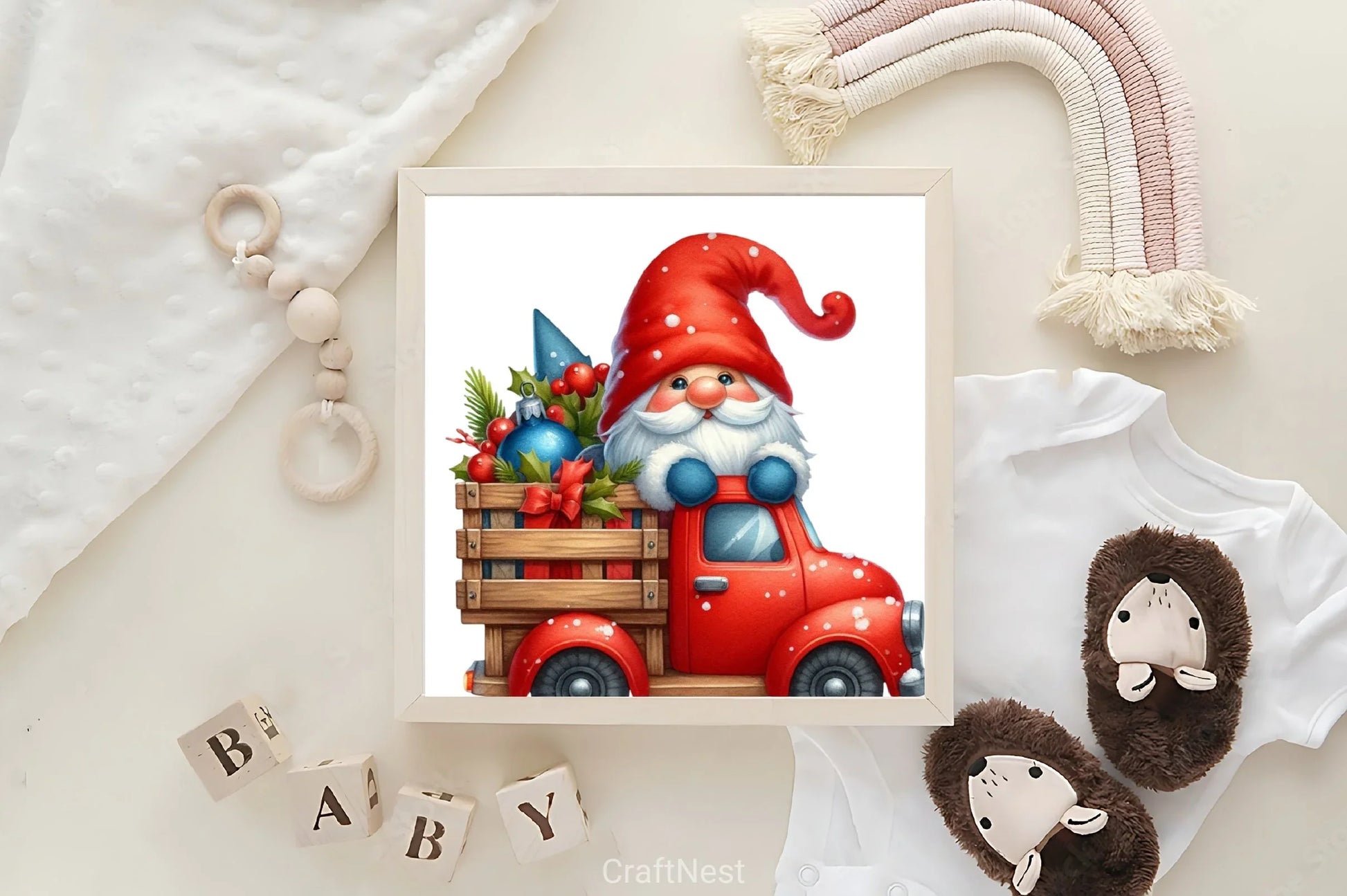 Christmas Gnome Truck Clipart Bundle - CraftNest - Digital Crafting and Art