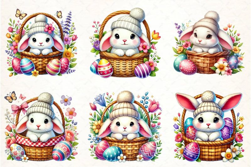 Easter Bunnies Clipart Bundle - CraftNest - Digital Crafting and Art
