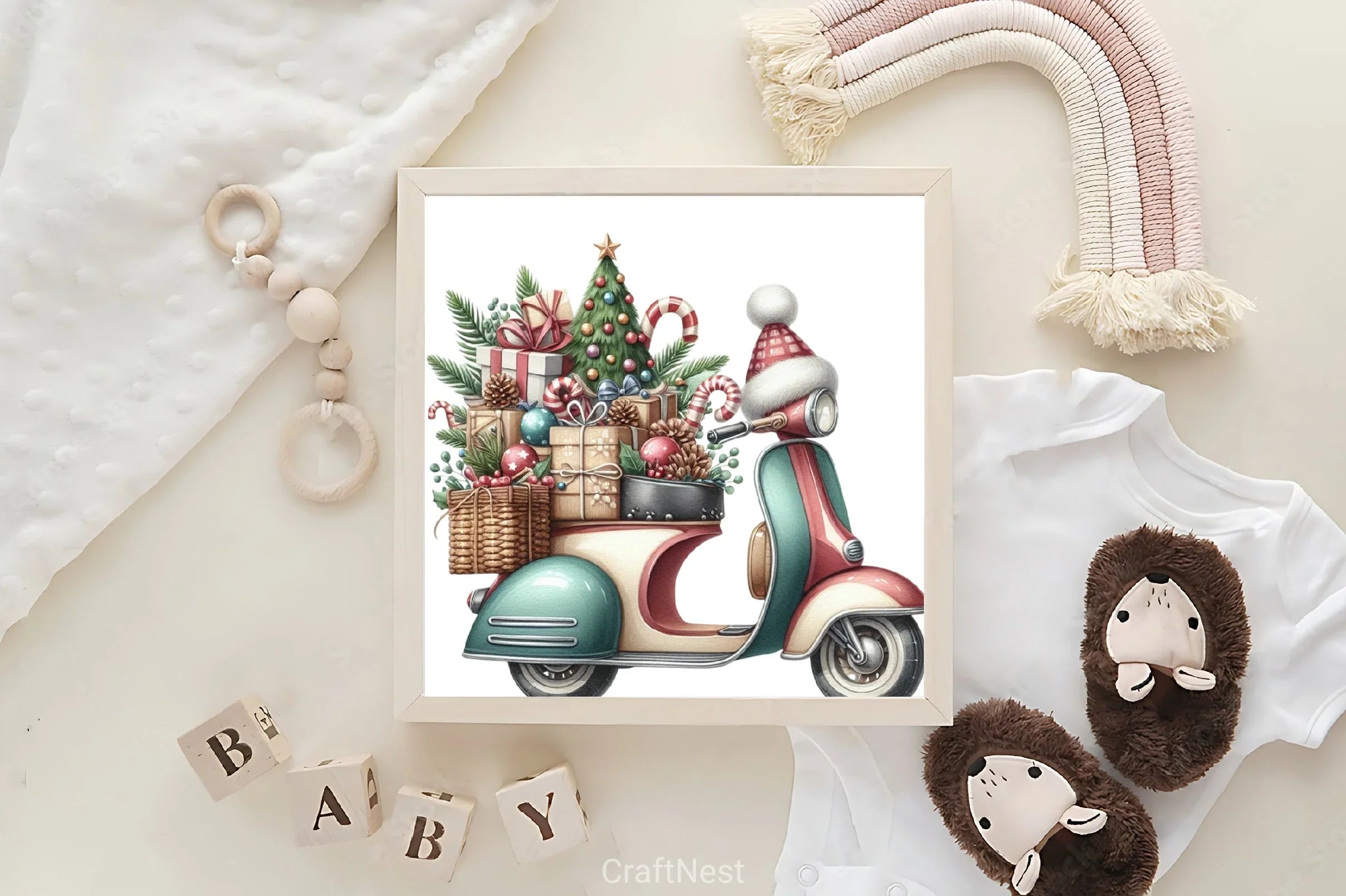 Christmas Scooter Clipart Bundle - CraftNest - Digital Crafting and Art