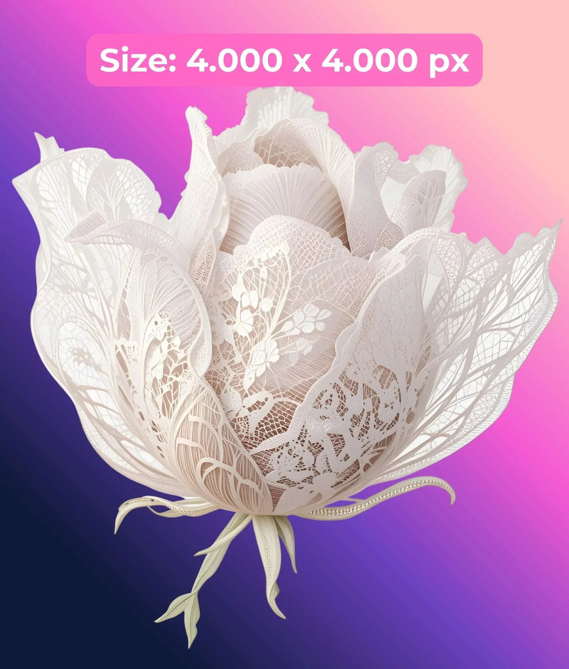 Minimalist Lace Flowers Clipart Bundle - CraftNest - Digital Crafting and Art