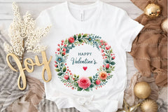 Valentine's Floral Wreath Clipart Bundle - CraftNest - Digital Crafting and Art