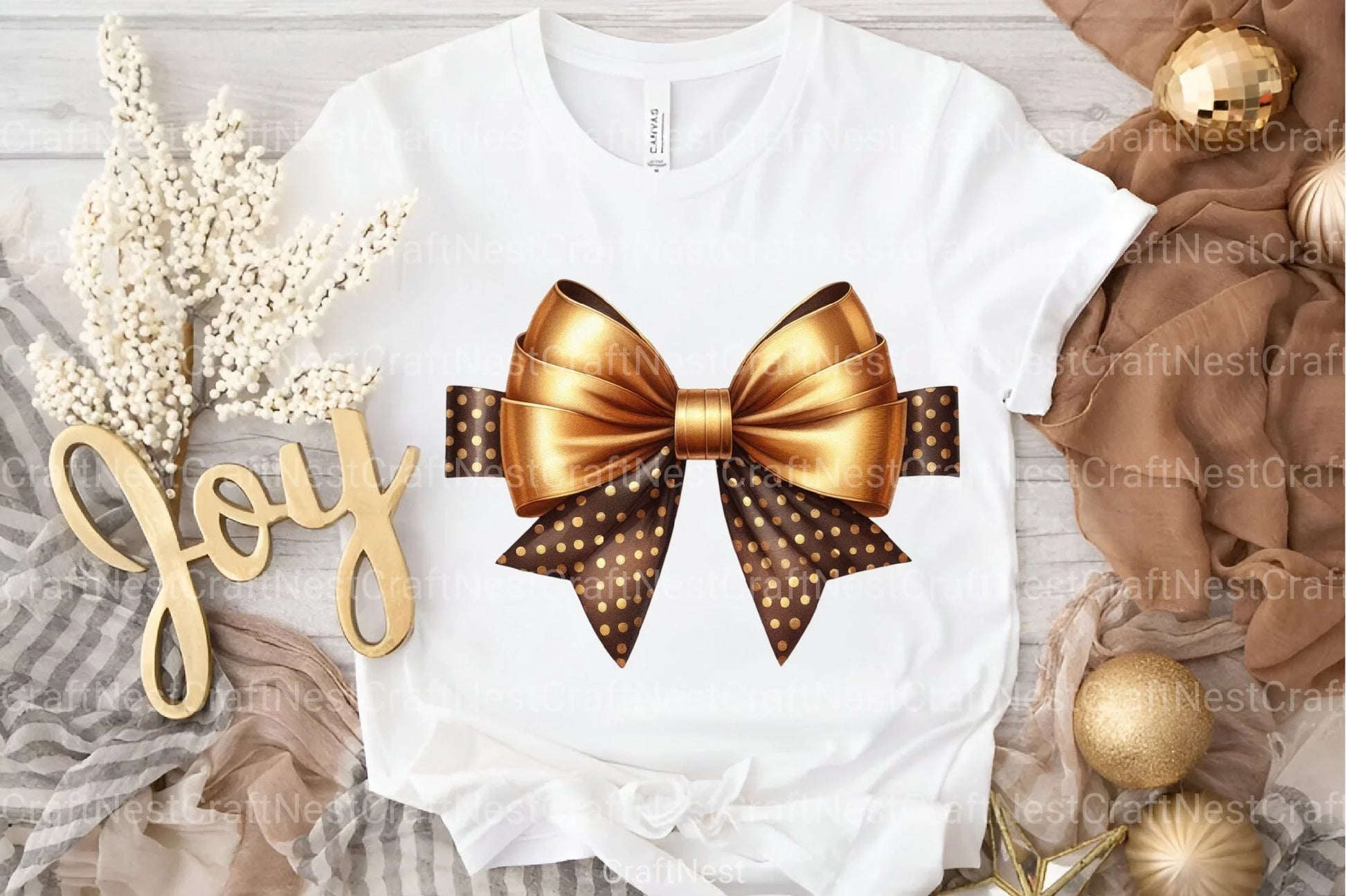 Golden Bow Clipart Bundle - CraftNest - Digital Crafting and Art