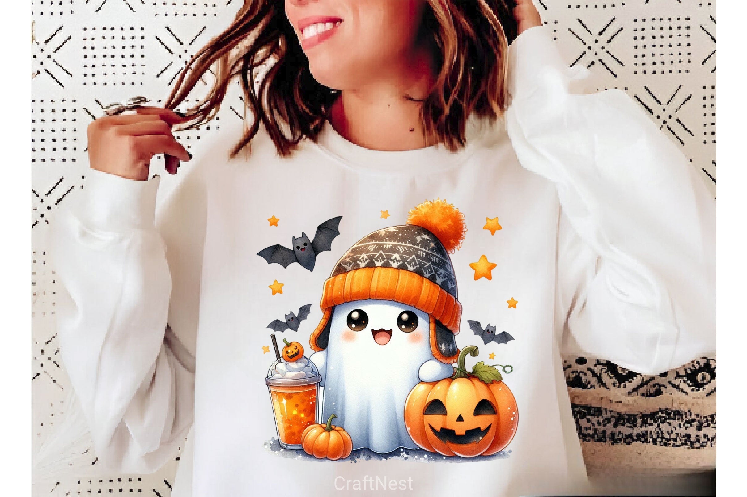 Cute Ghost Cute Halloween Clipart Bundle 12