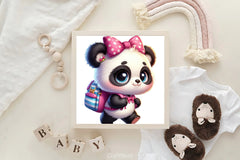 Panda Student Clipart Bundle - CraftNest - Digital Crafting and Art