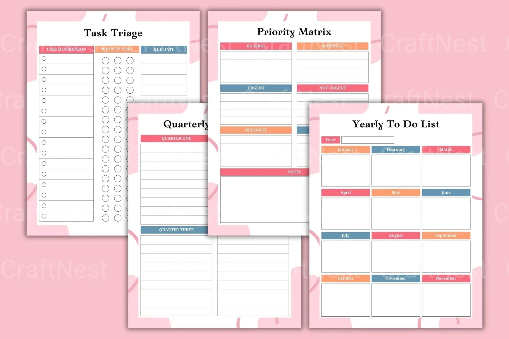 ADHD Brain Dump Worksheets for Focus and Organization - CraftNest - Digital Crafting and Art