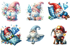 Diamond Gnome Clipart Bundle - CraftNest - Digital Crafting and Art