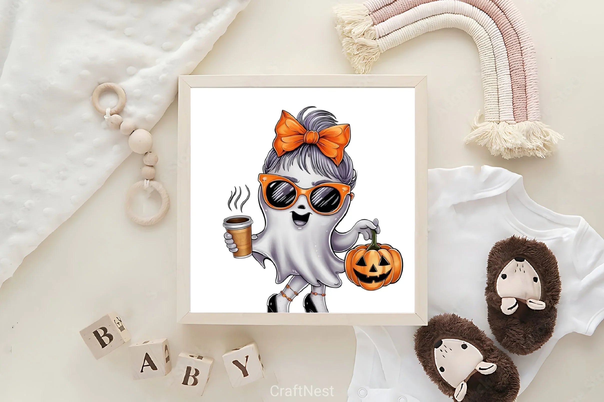 Cute Ghost Halloween Clipart Bundle 4 - CraftNest - Digital Crafting and Art
