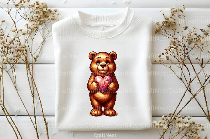 Valentine's Teddy Bear Clipart Bundle 1 - CraftNest - Digital Crafting and Art