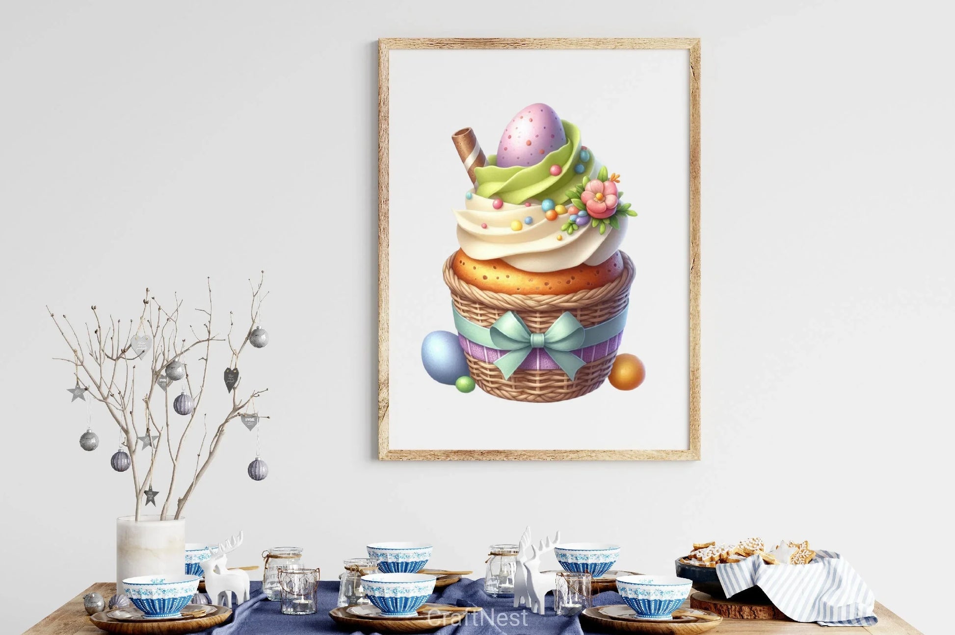 Cute Easter Cupcake Clipart Bundle - CraftNest - Digital Crafting and Art