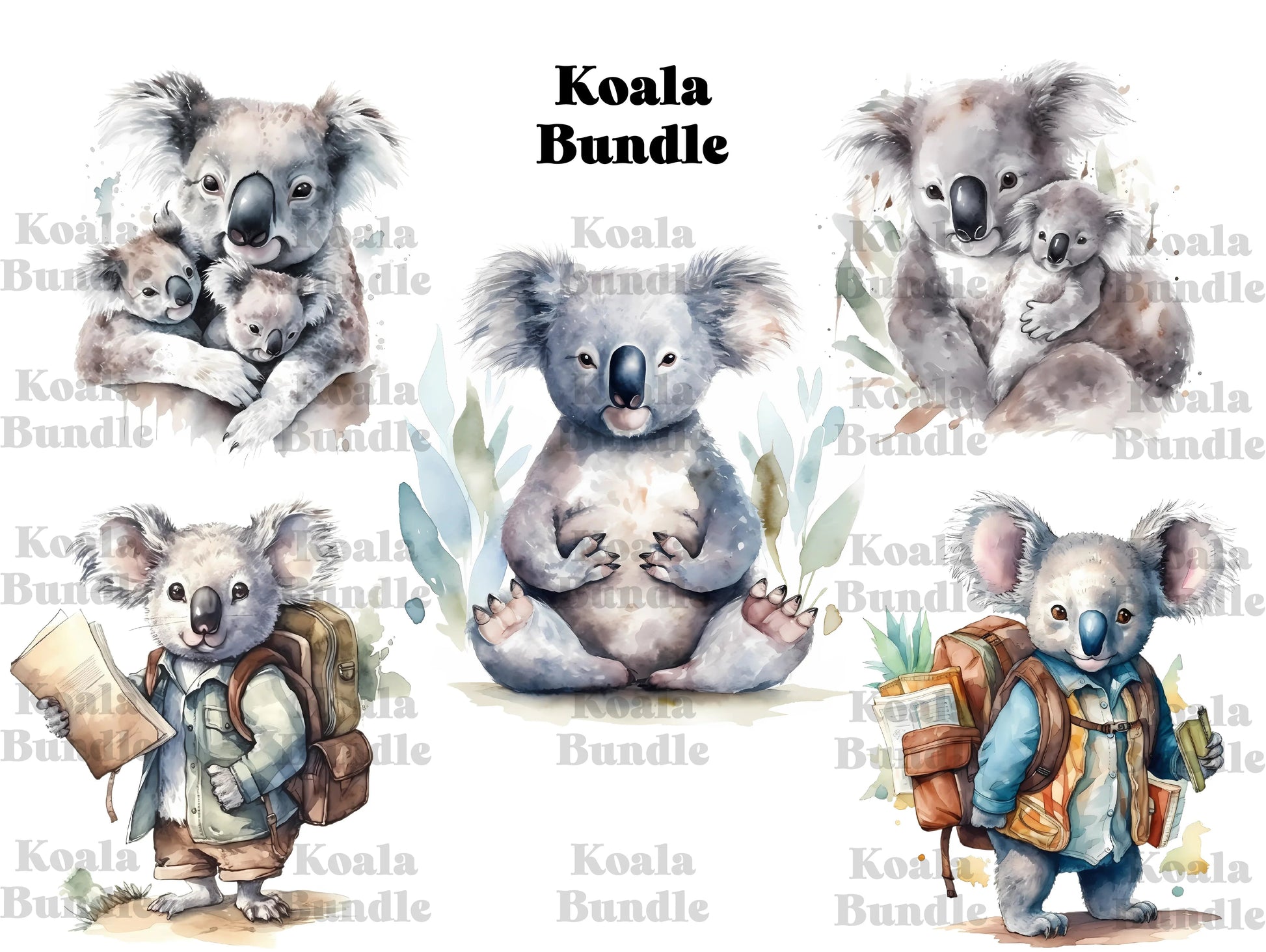 Koalas Clipart - CraftNest