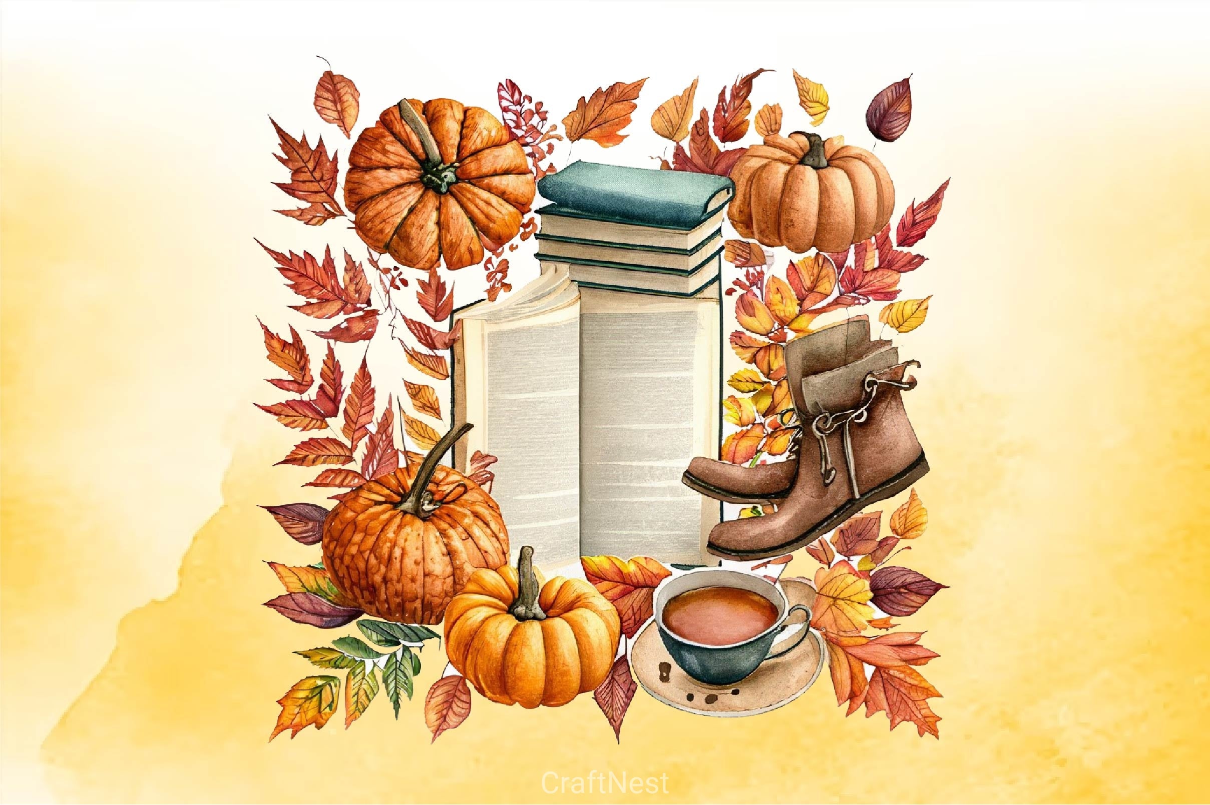 Autumn Pumpkins Clipart Bundle
