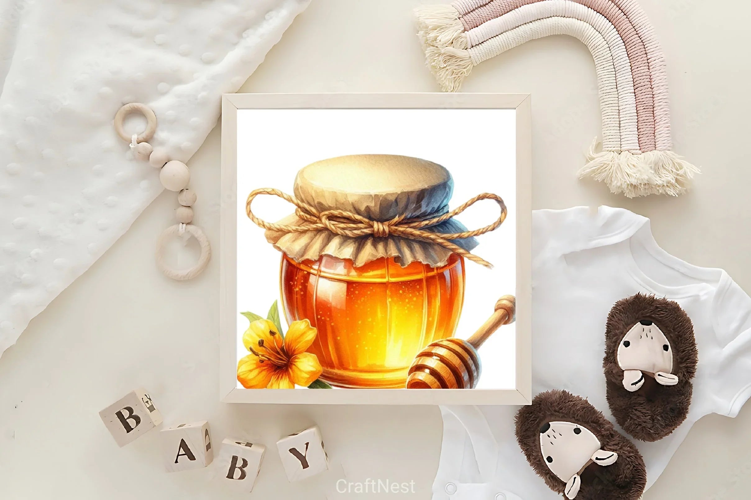 Bee Honey Clipart Bundle - CraftNest - Digital Crafting and Art