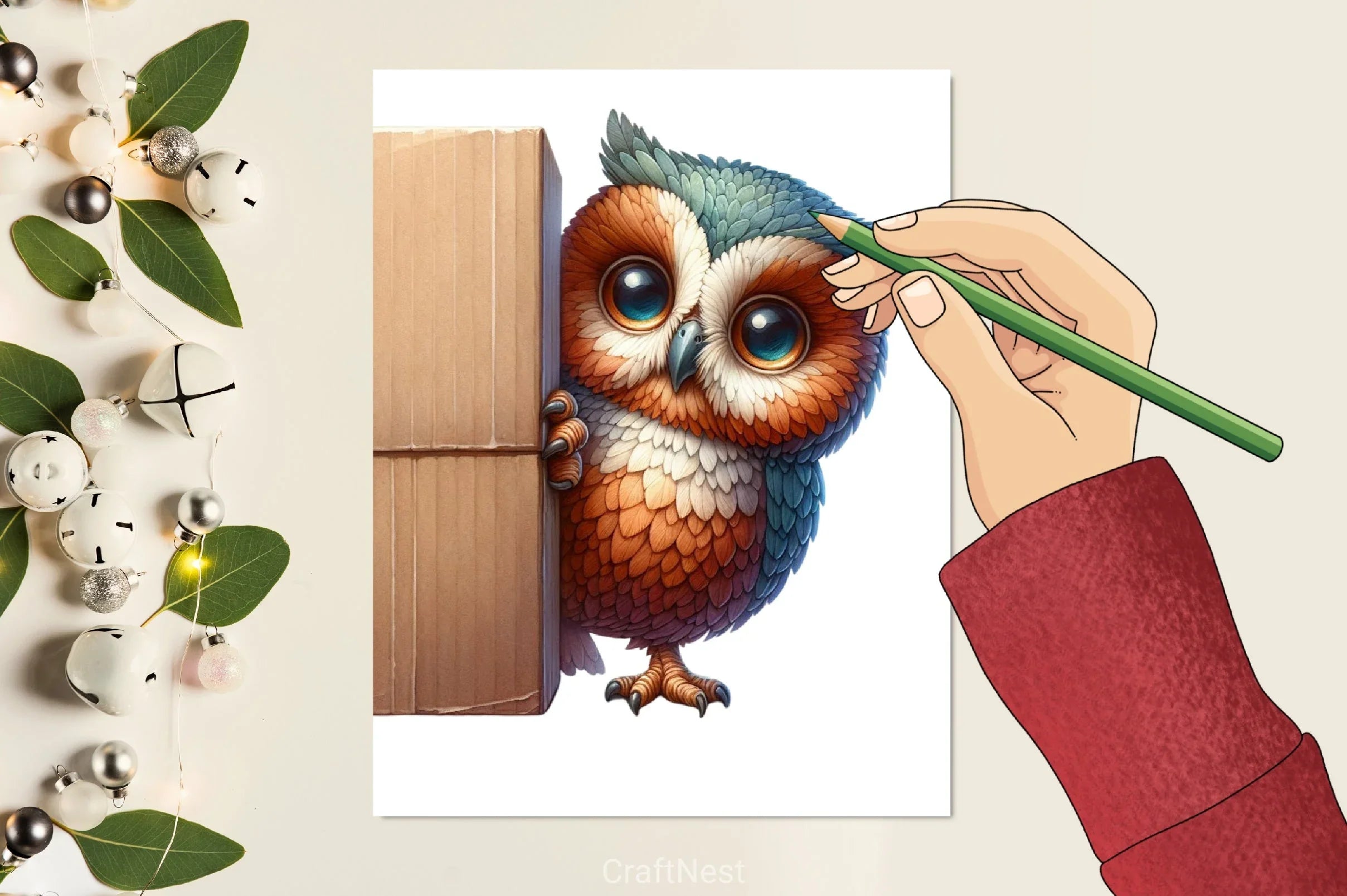 Peeking Owl Clipart Bundle - CraftNest - Digital Crafting and Art
