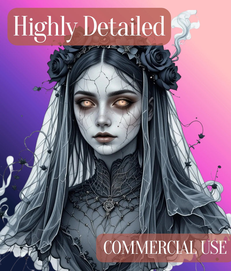 Ghost Bride Clipart Bundle - CraftNest - Digital Crafting and Art