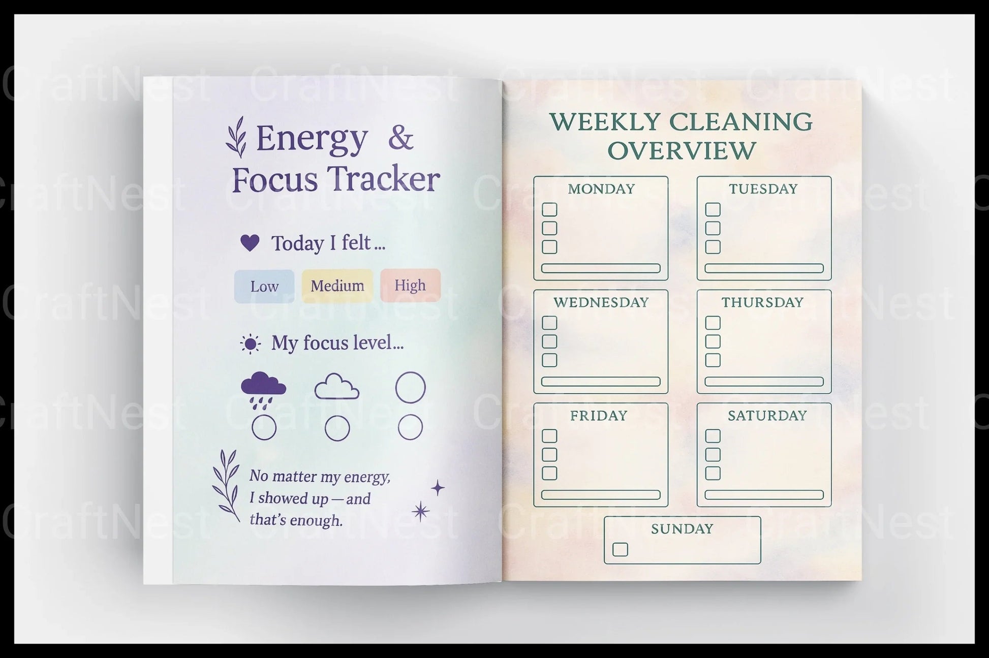 Mindful Cleaning Companion Guide - CraftNest - Digital Crafting and Art