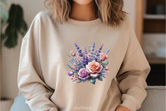 Roses & Lavender Clipart Bundle - CraftNest - Digital Crafting and Art