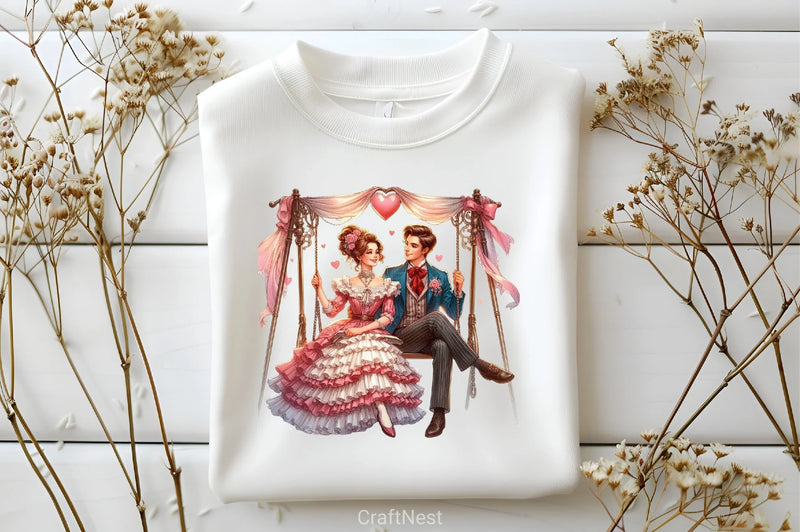 Valentine Romantic Couple Clipart Bundle 4 - CraftNest - Digital Crafting and Art