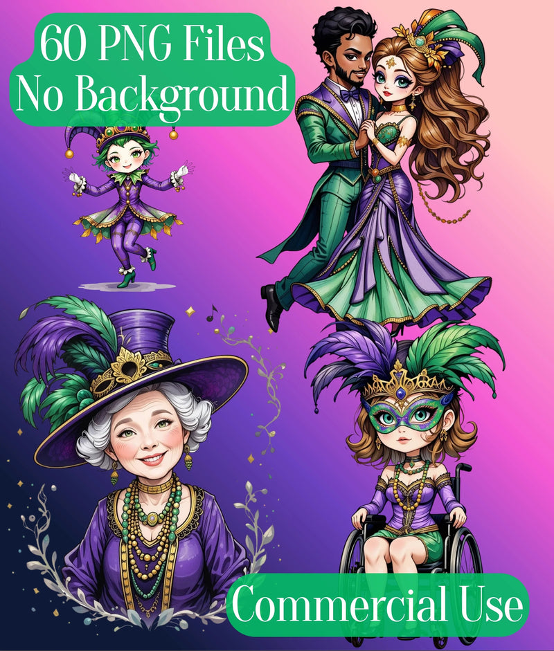 Mardi Gras Clipart Bundle - CraftNest - Digital Crafting and Art