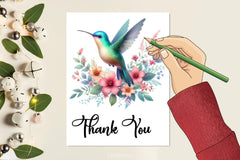 Hummingbird & Flowers Clipart Bundle - CraftNest - Digital Crafting and Art