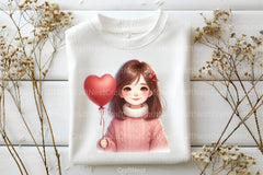 Valentine Cute Girl Clipart Bundle - CraftNest - Digital Crafting and Art