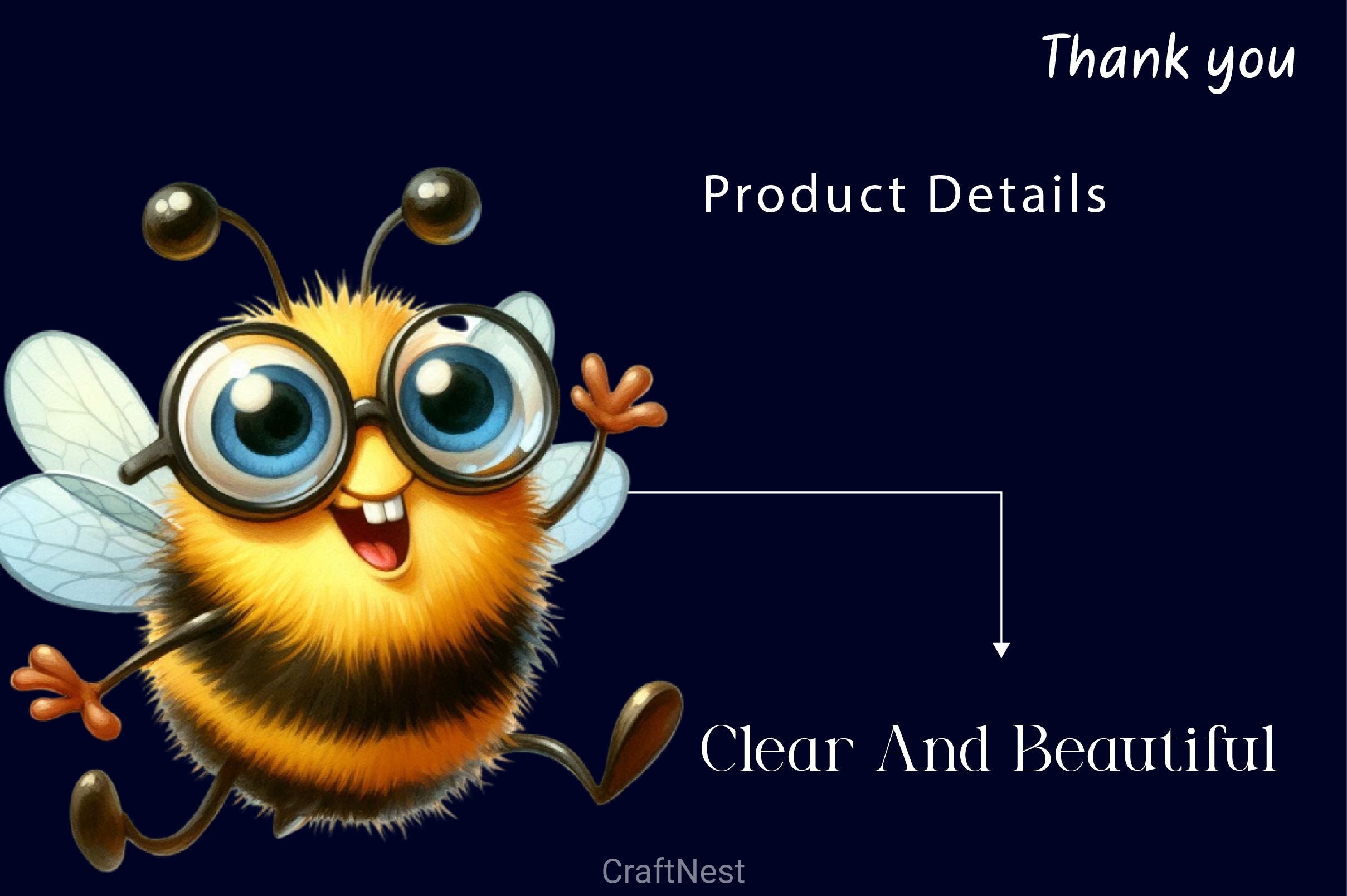 Funny Bee Clipart Bundle 3