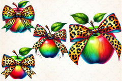 Leopard Apple Bow Clipart Bundle - CraftNest - Digital Crafting and Art