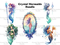 Crystal Mermaids Clipart - CraftNest