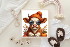 Autumn Baby Cow Clipart Bundle - CraftNest - Digital Crafting and Art