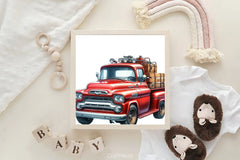 Red Pickup Truck Clipart Bundle - CraftNest - Digital Crafting and Art