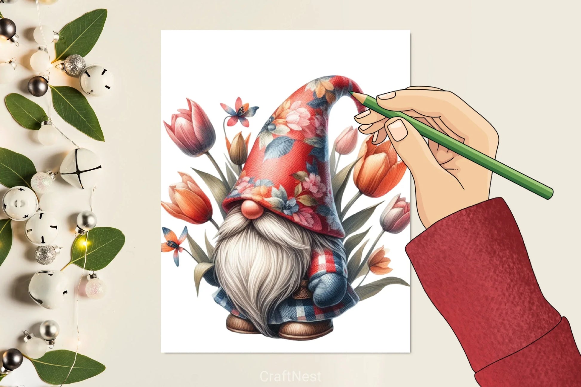 Cute Spring Gnomes Clipart Bundle - CraftNest - Digital Crafting and Art