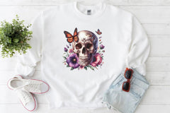 Floral Skull & Butterflies Clipart Bundle - CraftNest - Digital Crafting and Art