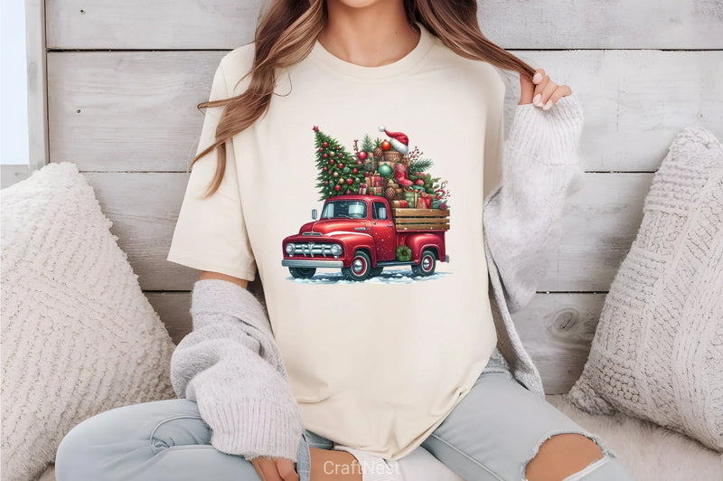 Christmas Truck Clipart Bundle 5 - CraftNest - Digital Crafting and Art