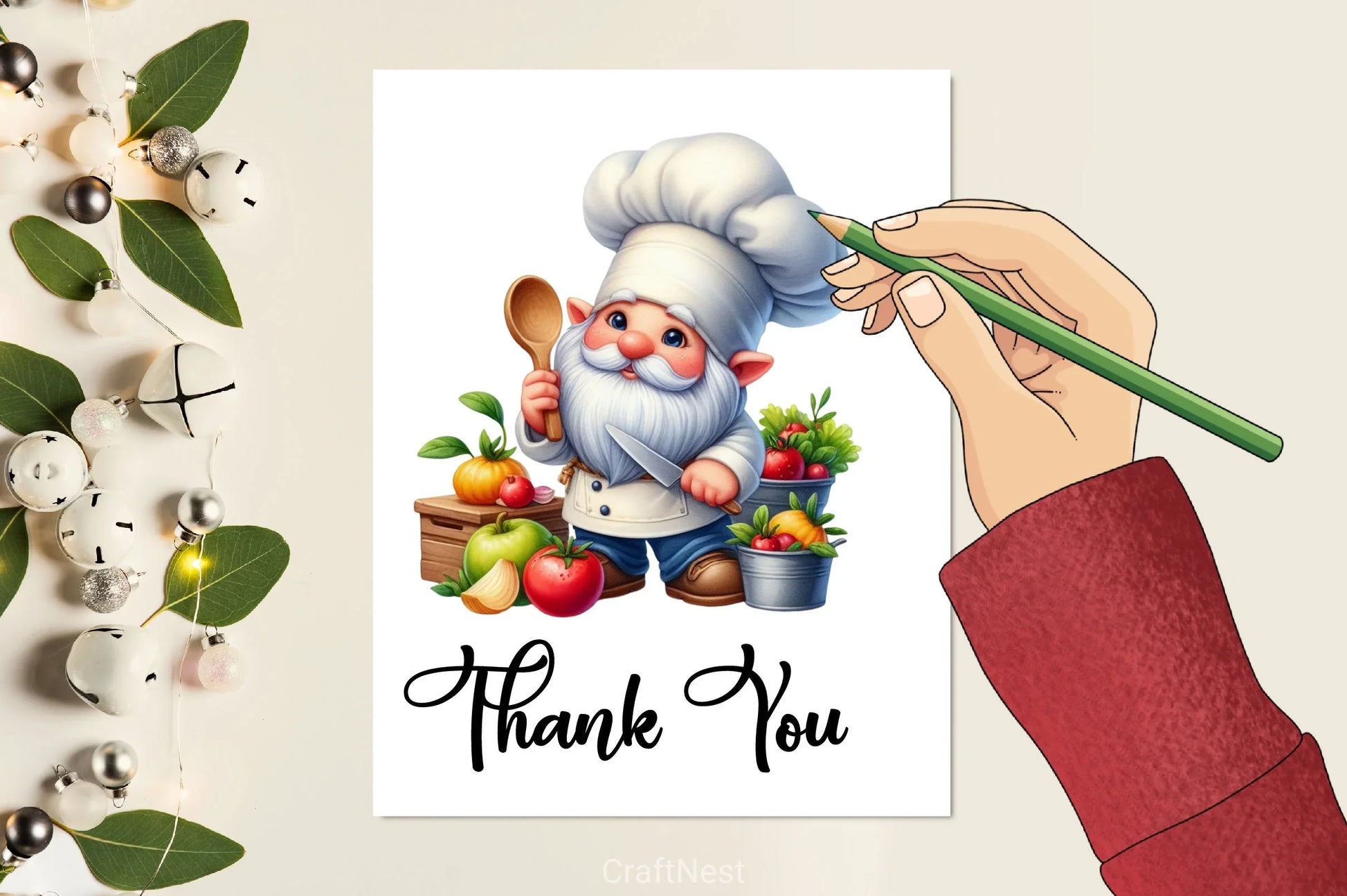 Gnome Chef Clipart Bundle - CraftNest - Digital Crafting and Art