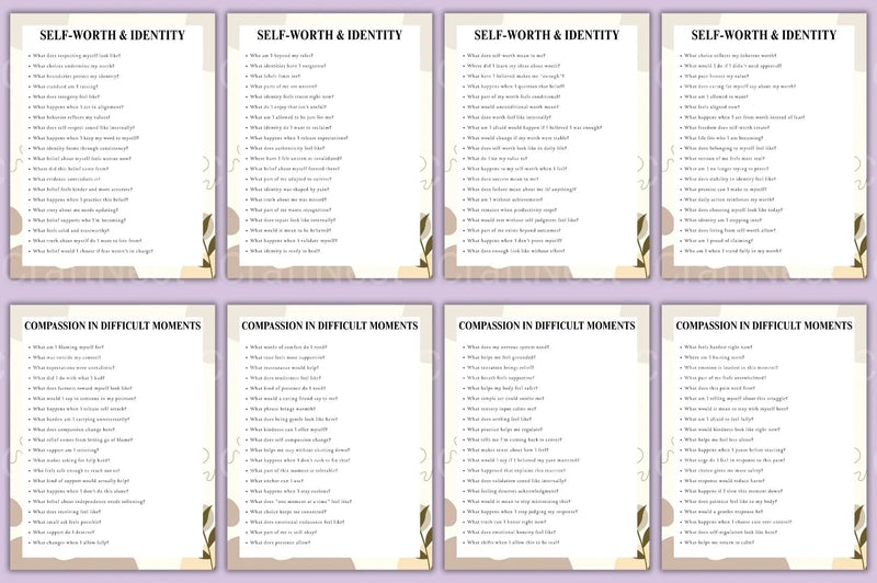 Self-Compassion Prompt Book for Personal Growth - CraftNest - Digital Crafting and Art